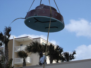 New Spa Delivery to Roof