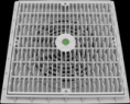 9" x 9" Square "WAVE" Anti-Entrapment Suction Outlet Cover and Frame by Aquastar